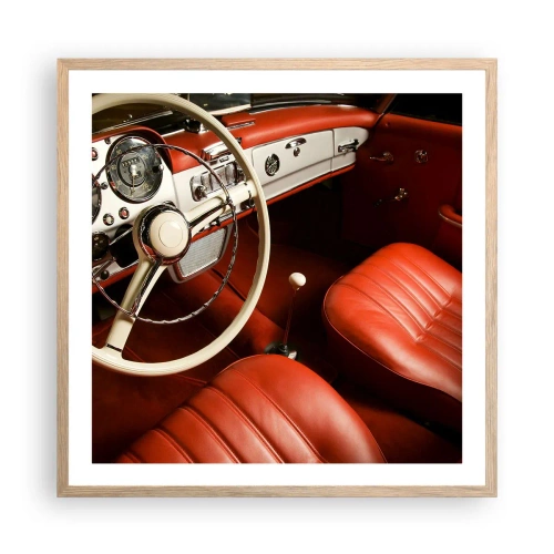 Plagát v ráme zo svetlého duba - Luxus v štýle vintage - 60x60 cm