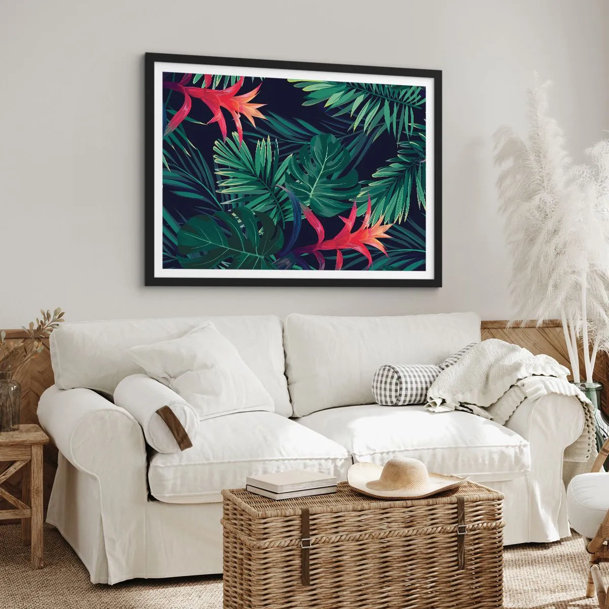 Plagát v čiernom ráme - Vzplanúť v zelenom - 100x70 cm