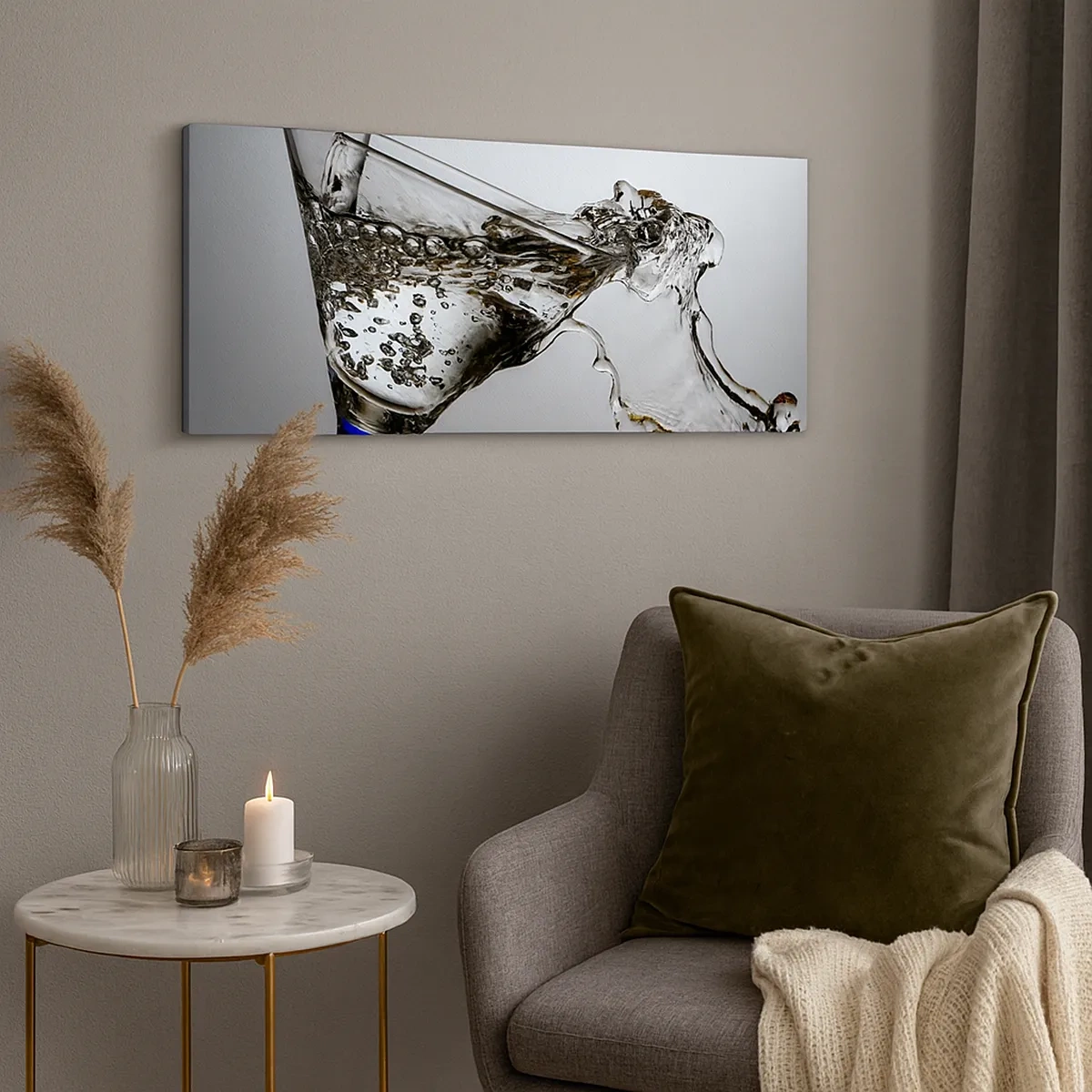 Obraz na plátne - Krištáľová voda v krištáľovom skle - 30x30 cm