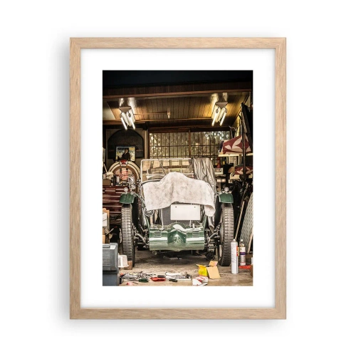 Plagát v ráme zo svetlého duba - Späť do minulosti - 30x40 cm