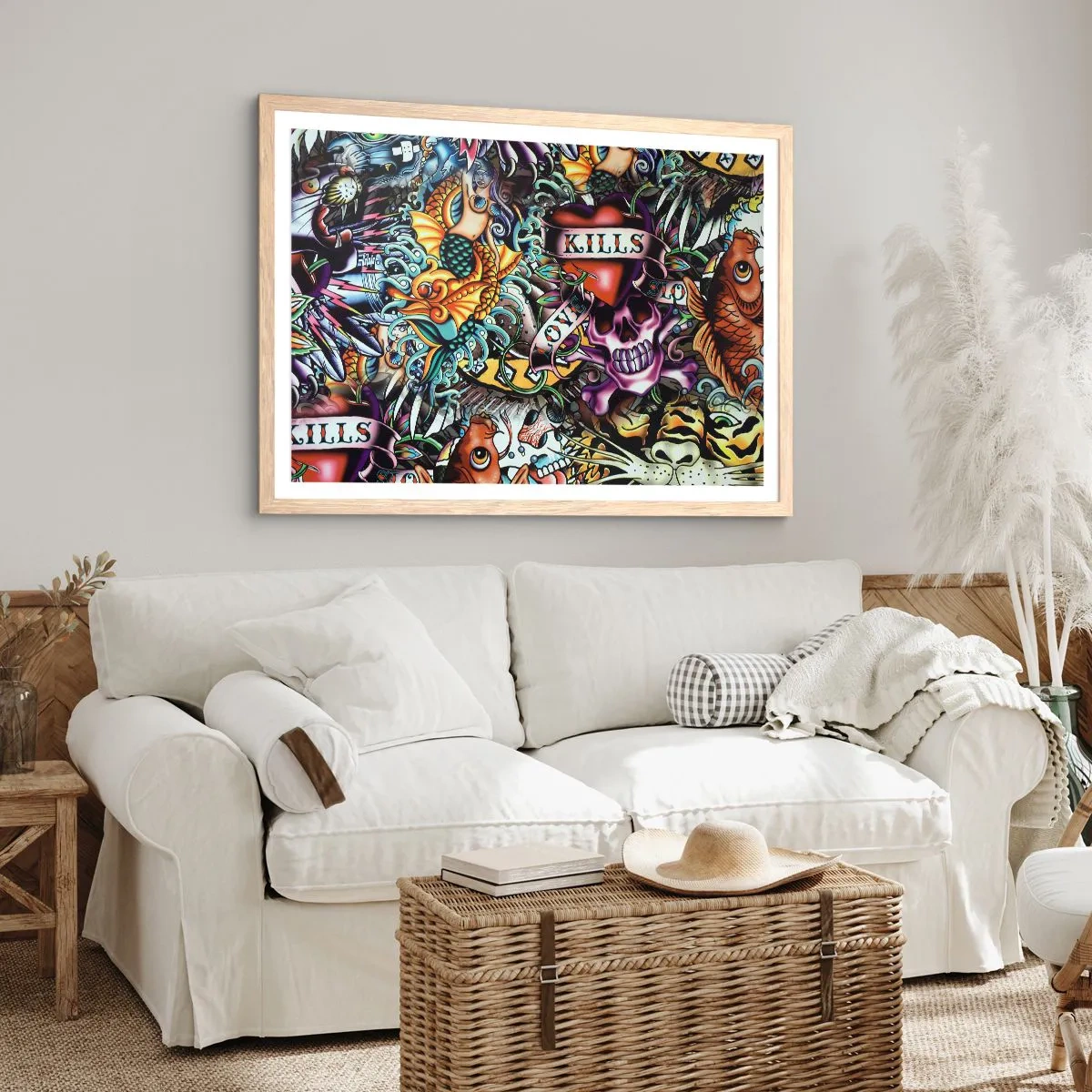 Plagát v ráme zo svetlého duba - Sen tatéra - 70x50 cm