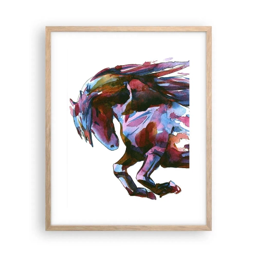 Plagát v ráme zo svetlého duba - Nadšenie - 40x50 cm