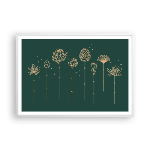 Plagát v bielom ráme - Bylinky - 100x70 cm