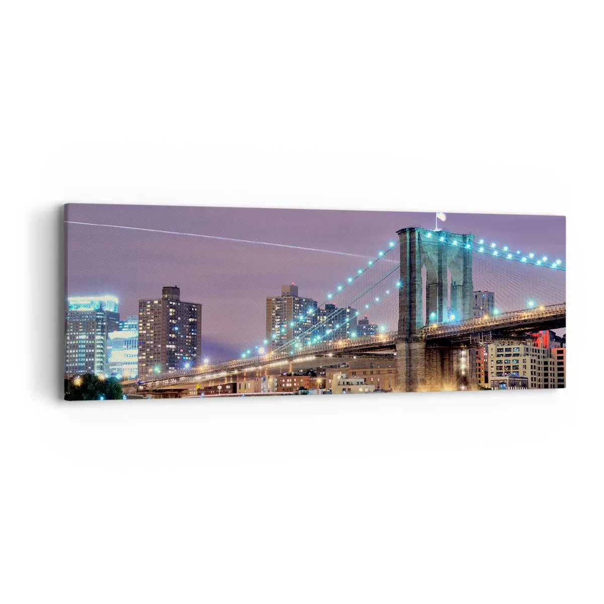 Obraz na plátne - Po veľa rokov Brooklynský most - 90x30 cm