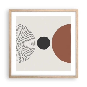 Plagát v ráme zo svetlého duba - V centre pozornosti - 50x50 cm