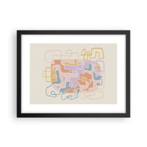 Plagát v čiernom ráme - Labyrint – veselé dobrodružstvo - 40x30 cm