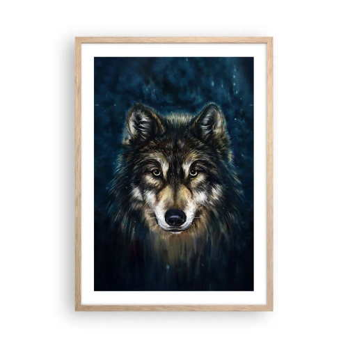 Plagát v ráme zo svetlého duba - Alfa? A omega - 50x70 cm