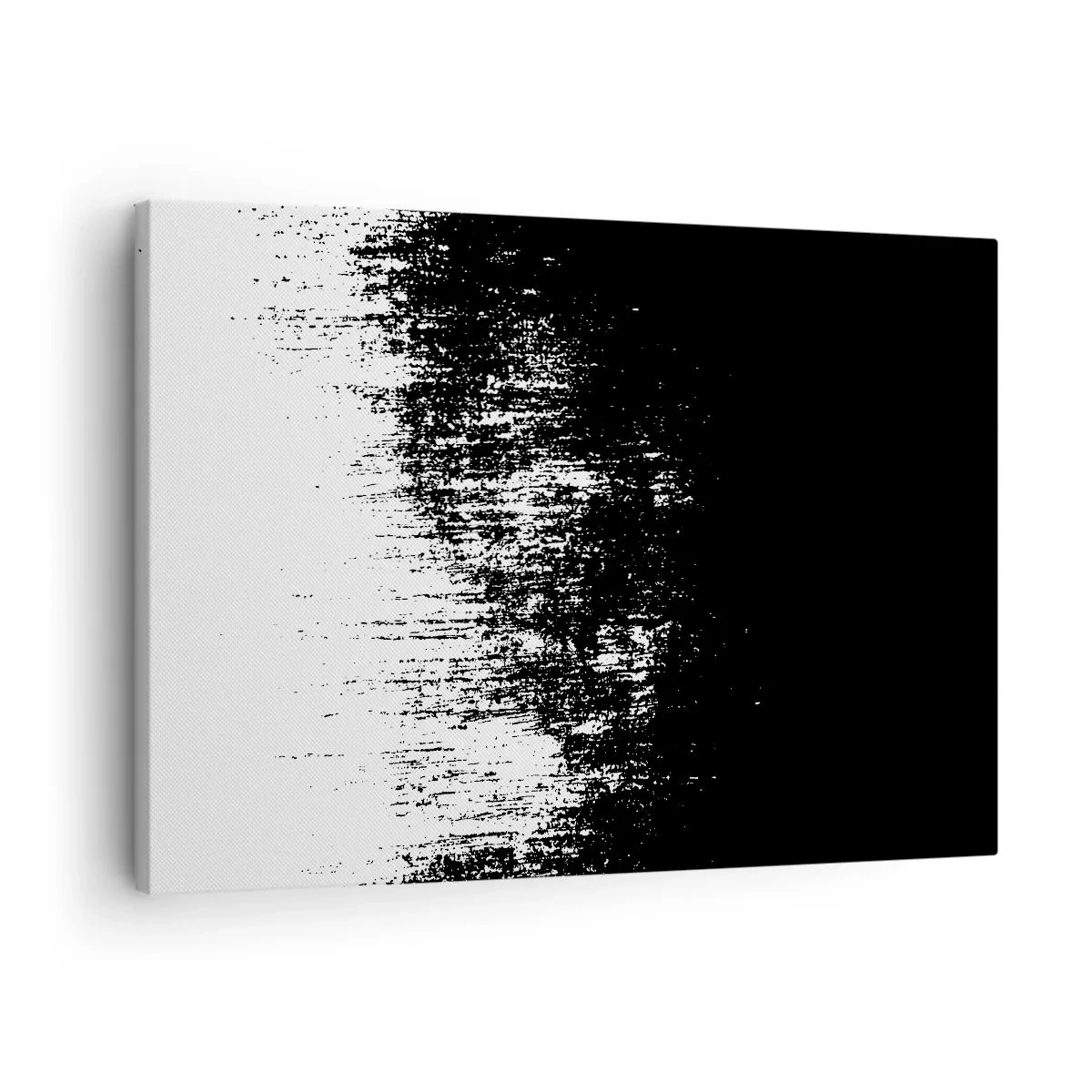 Obraz na plátne - Minimalistická abstrakcia v čiernej a bielej farbe - 70x50cm - Víťazom sa stáva... - Moderná nástenná dekorácia do obývacej izby a spálne ARTTOR