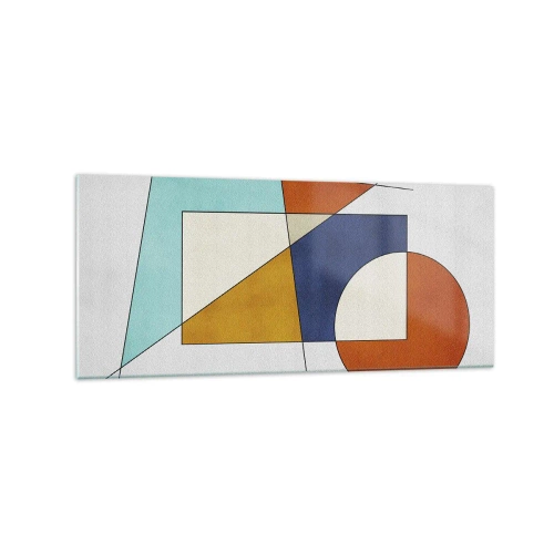 Obraz na skle - Abstrakcia: modernistická zábava - 120x50 cm