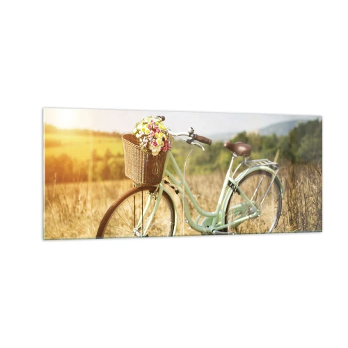 Obraz na skle - Chvíľu tu zostanem - 100x40 cm