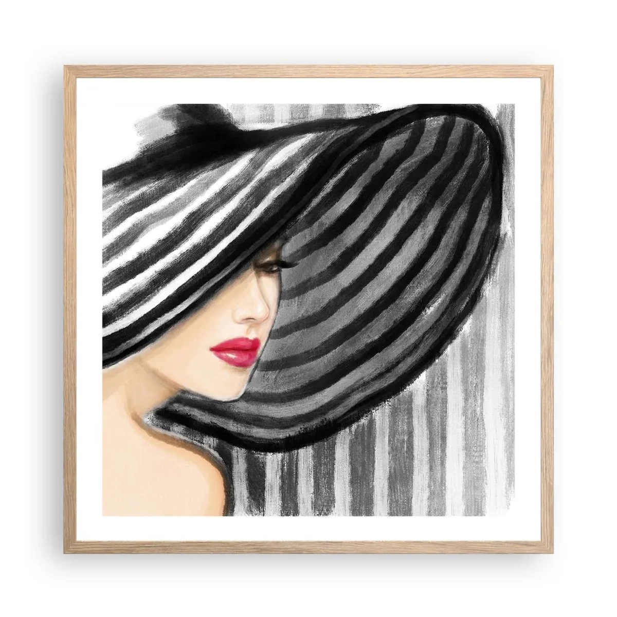 Plagát v ráme zo svetlého duba - Kde ťa hľadať? - 60x60 cm