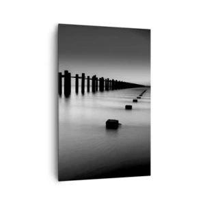 Obraz na plátne - Šedá diaľka v hmle - 80x120 cm
