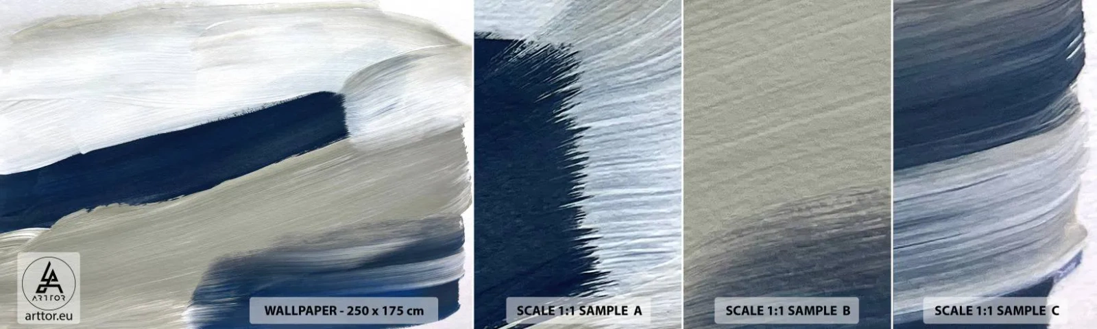 Vzorka Fototapeta Standard Eco - Stretnutie s bielou - Kus, Minimalistický, Moderné - 100x30 cm