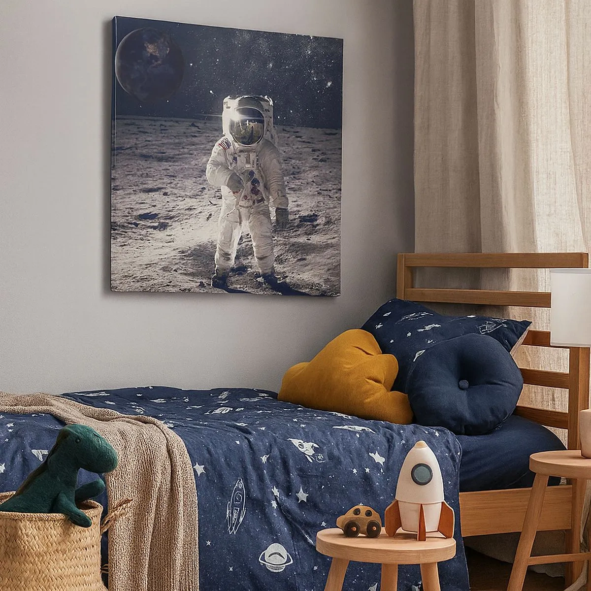 Obraz na plátne - Pozdrav z Mesiaca - 30x30 cm