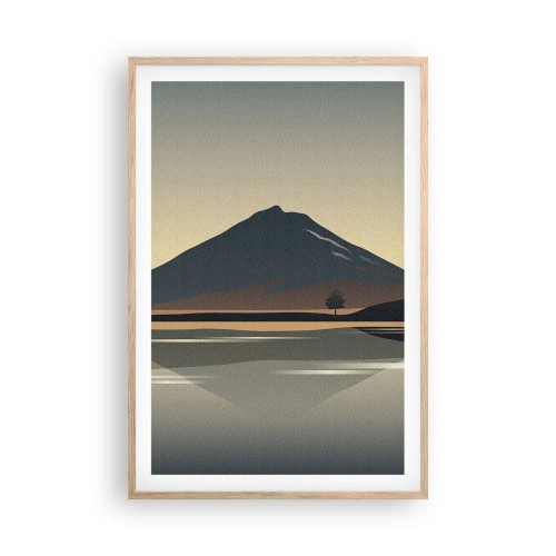 Plagát v ráme zo svetlého duba - Zrkadlový odraz - 61x91 cm