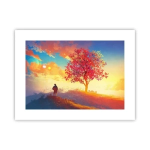 Plagát - Pútnik pri cieli - 40x30 cm