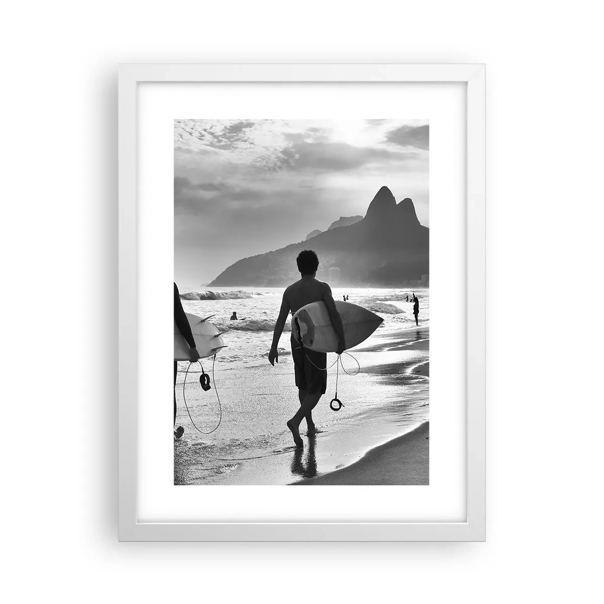 Plagát v bielom ráme - Samba na jednu vlnu - 30x40 cm