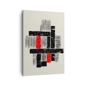 Obraz na plátne - Červené a čierne - 50x70 cm