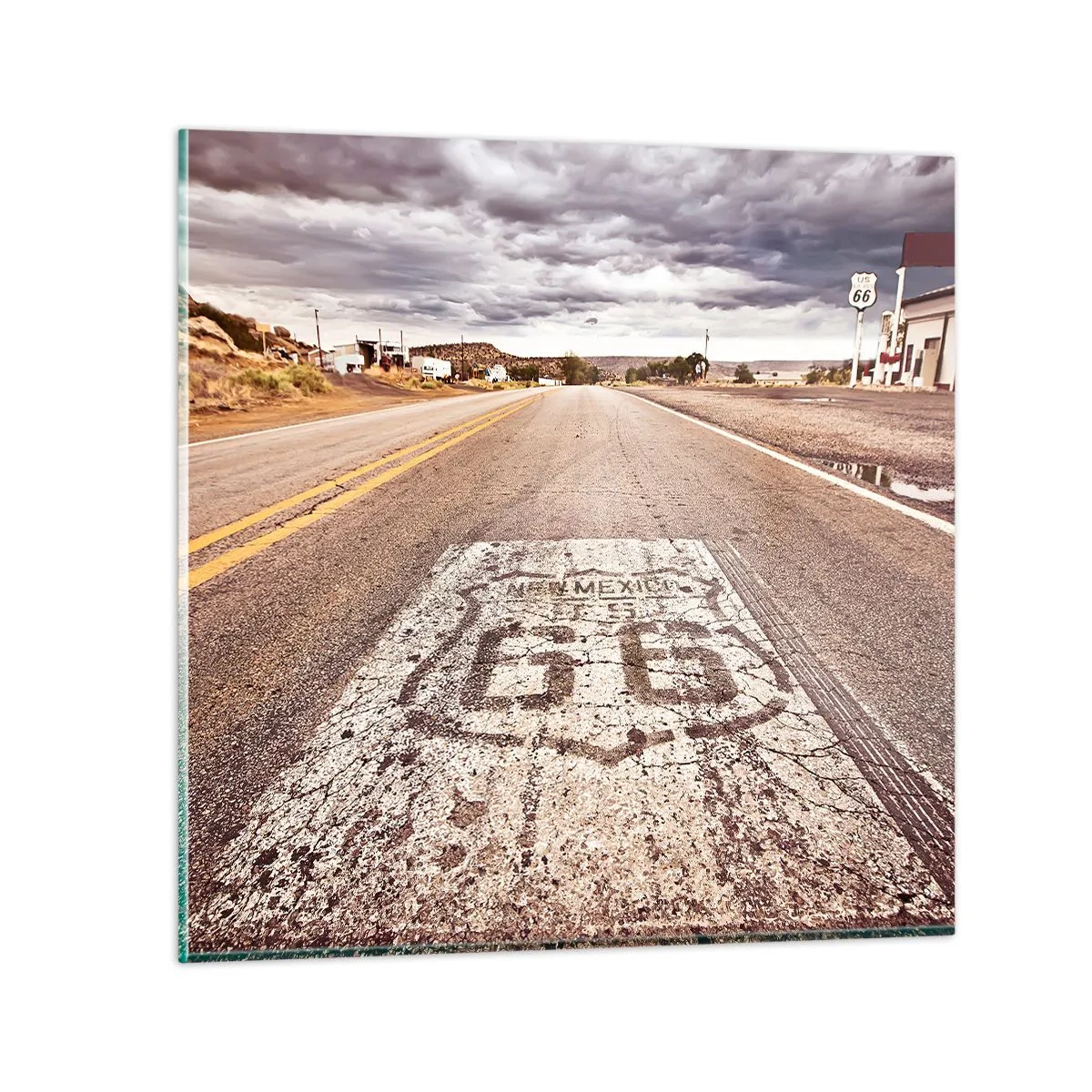 Obraz na skle - Mother Road - americká legenda - 30x30 cm