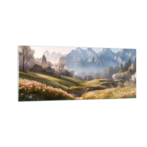 Obraz na skle - Idylické údolie - 100x40 cm