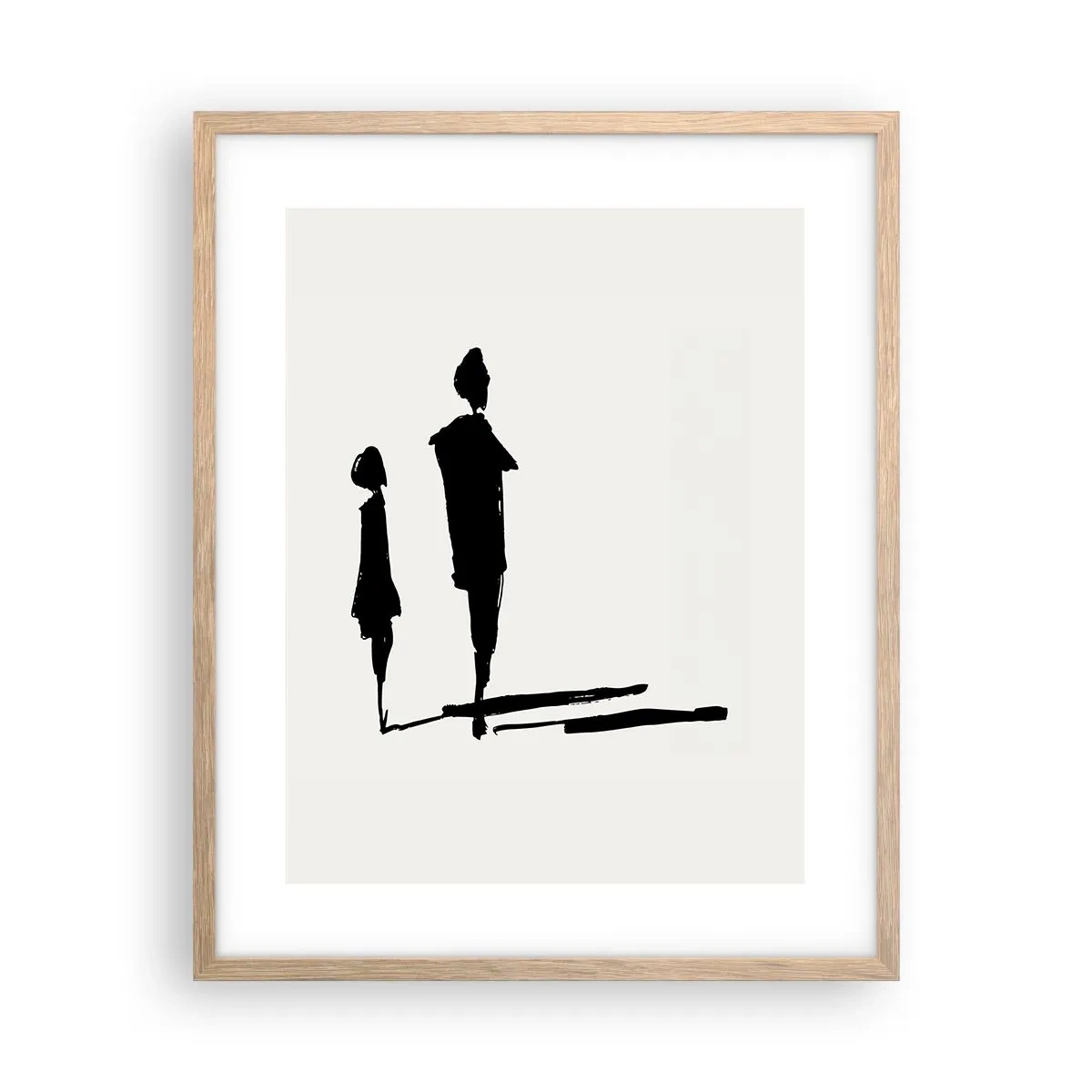 Plagát v ráme zo svetlého duba - Určite spolu? - 40x50 cm