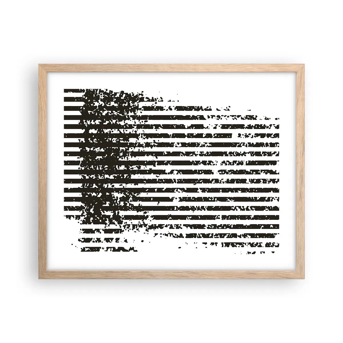 Plagát v ráme zo svetlého duba - Rytmus a šum - 50x40 cm