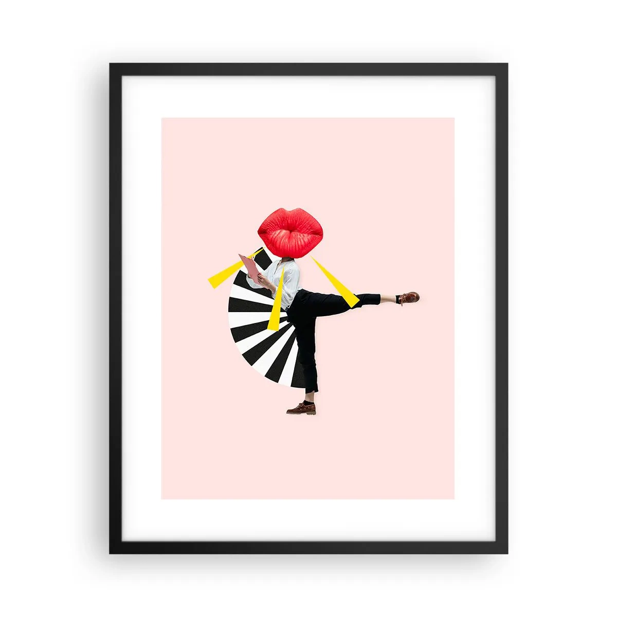 Plagát v čiernom ráme - Surrealistický pop-art - 40x50 cm