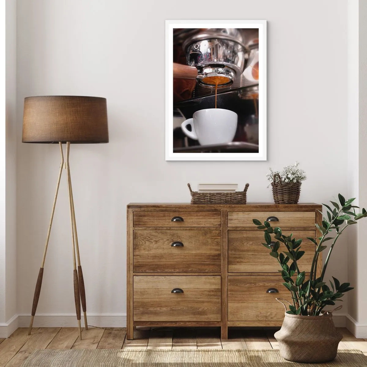 Plagát v bielom ráme - Dobrá chvíľa dňa - 61x91 cm