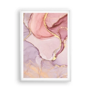 Plagát v bielom ráme - Maznanie farieb - 70x100 cm