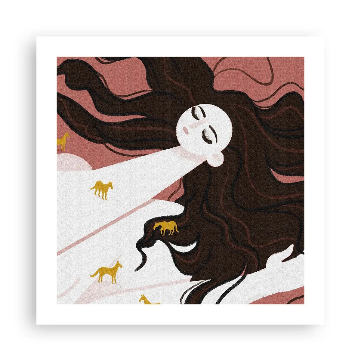 Plagát - Sen o zlatom koni - 50x50 cm