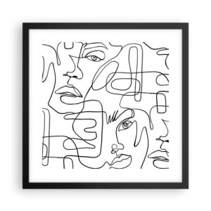 Plagát v čiernom ráme - V spletených emóciách - 40x40 cm