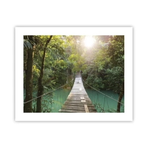 Plagát - Nad azúrovou vodou do azúrového lesa - 50x40 cm