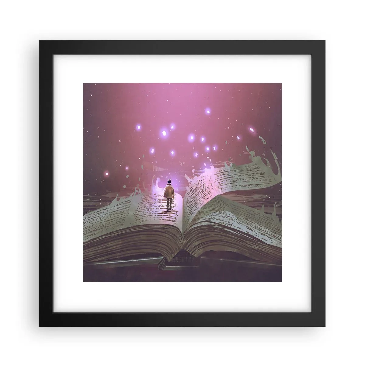 Plagát v čiernom ráme - Pozvánka do iného sveta - prečítaj! - 30x30 cm