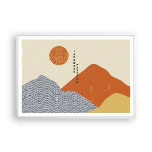 Plagát v bielom ráme - V japonskom duchu - 100x70 cm