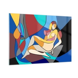 Obraz na skle - Kubistický akt - 100x70 cm