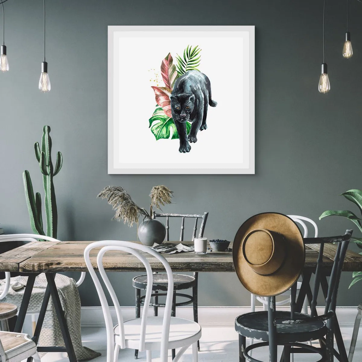 Plagát v bielom ráme - Divokosť v srdci - 30x30 cm