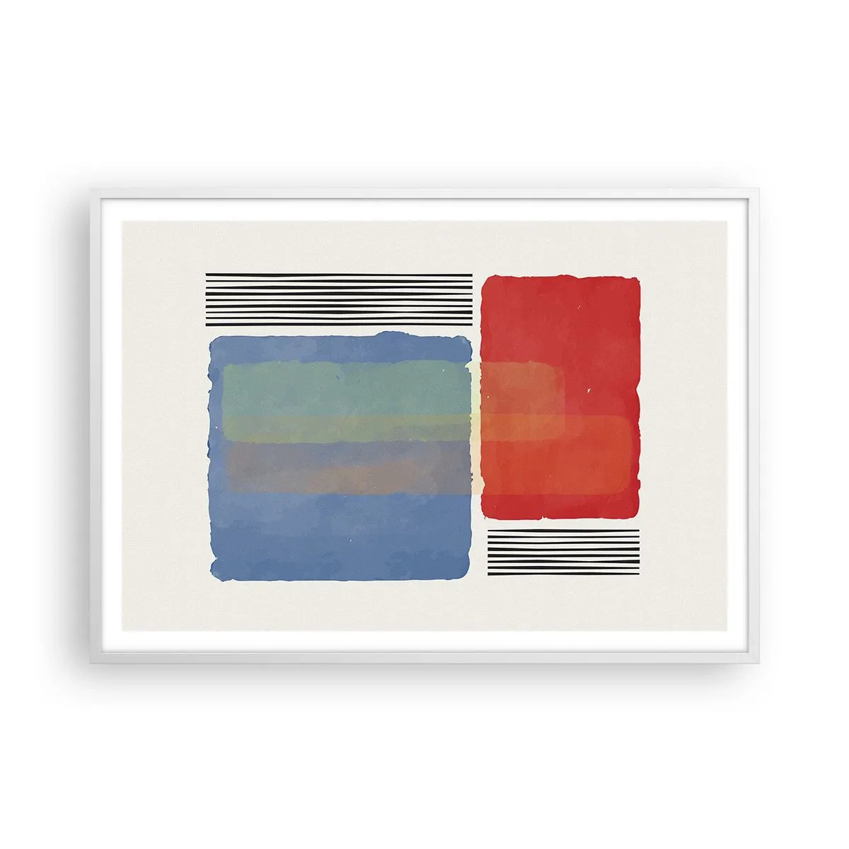 Plagát v bielom ráme - Duch a písmeno geometrie - 100x70 cm