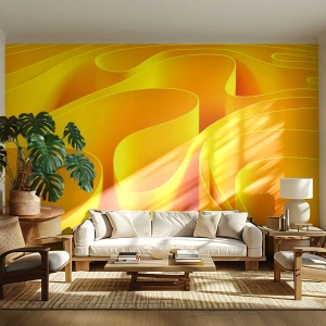 Fototapeta Premium Canvas - Ako slnečné vlny - 3D, Moderné, Čiary - 200x140 cm