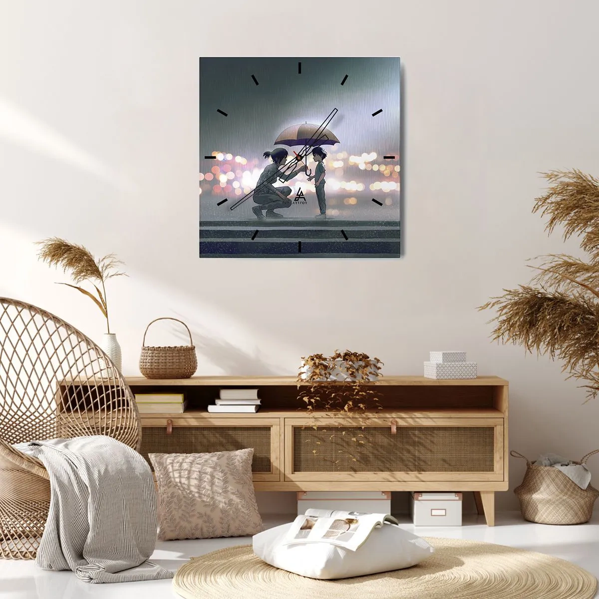 Nástenné hodiny - A všetko je v poriadku - 30x30 cm