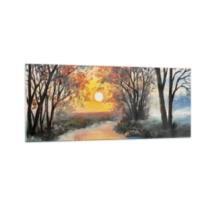 Obraz na skle - Jesenný nádych - 100x40 cm