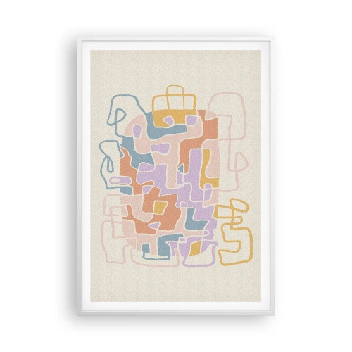 Plagát v bielom ráme - Labyrint – veselé dobrodružstvo - 70x100 cm