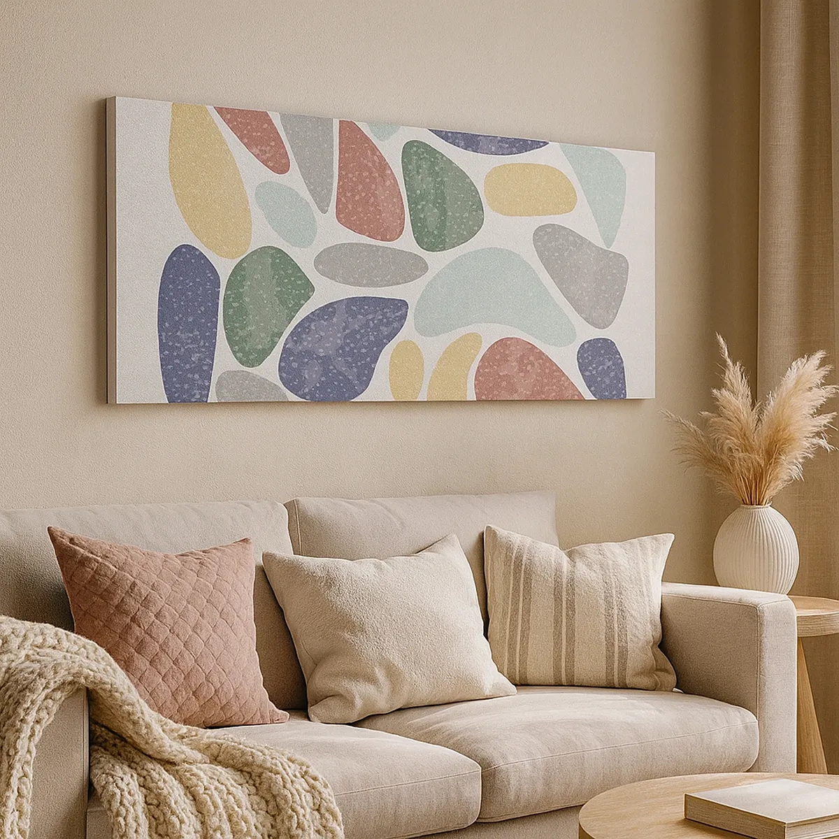 Obraz na plátne - Mozaika práškových farieb - 30x30 cm