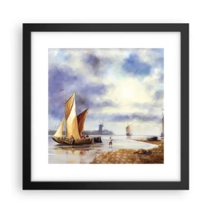 Plagát v čiernom ráme - Návrat námorníkov - 30x30 cm