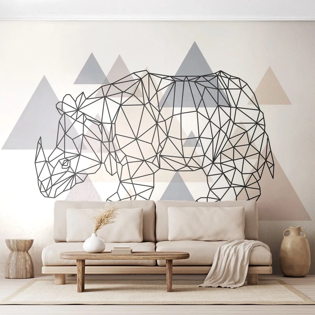 Fototapeta Premium Sand - Štruktúra sily - Abstrakcia, Grafika, Nosorožec - 100x70 cm