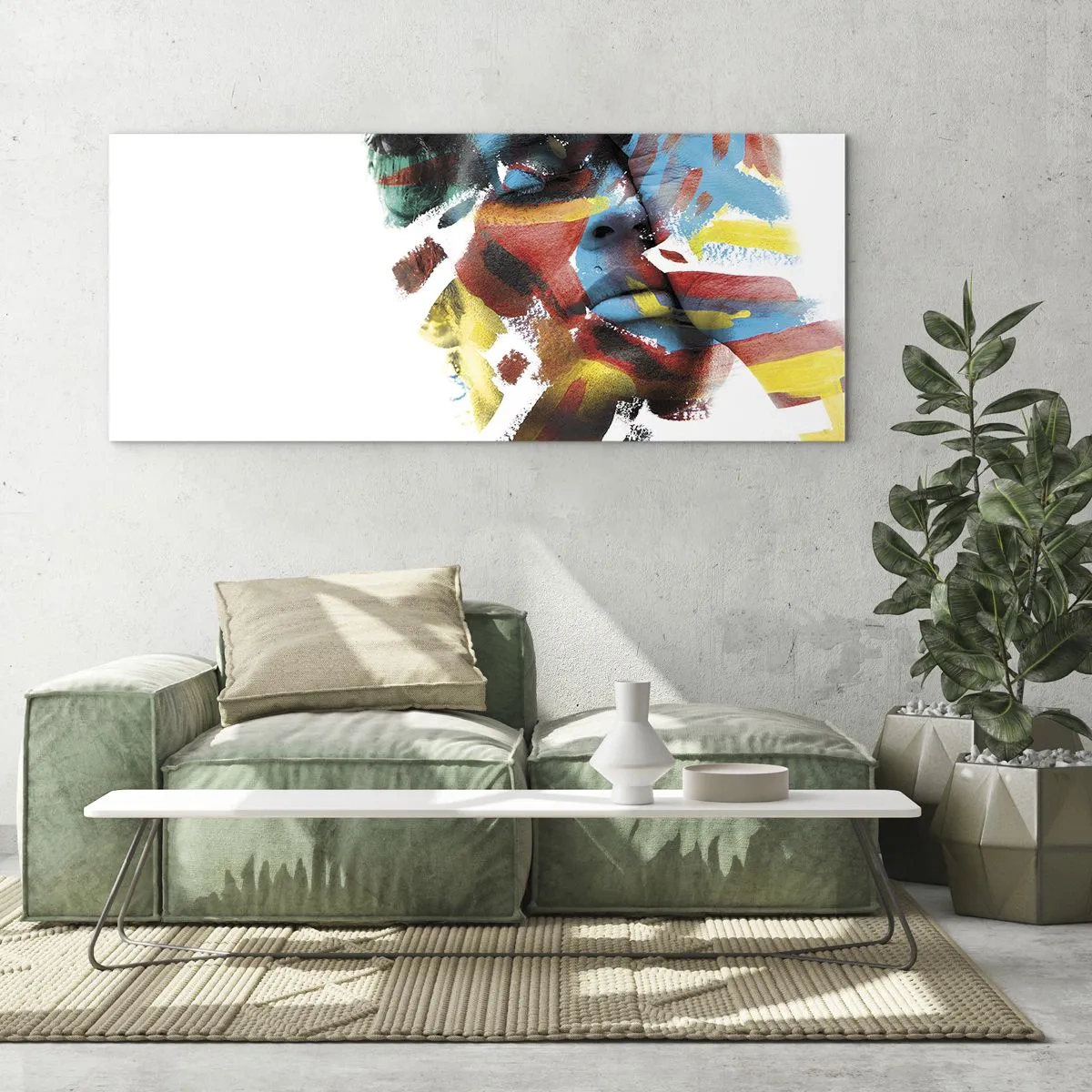 Obraz na skle - Pestrá osobnosť - 120x50 cm
