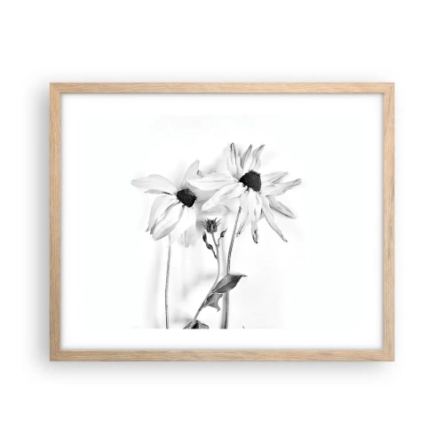 Plagát v ráme zo svetlého duba - Nikto nechce byť sám - 50x40 cm