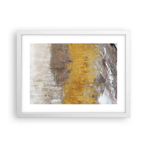 Plagát v bielom ráme - Zlatistý závan - 40x30 cm