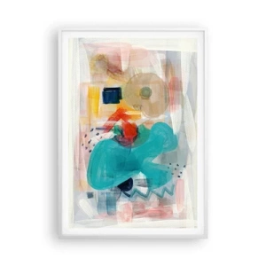 Plagát v bielom ráme - Farebná hra - 70x100 cm