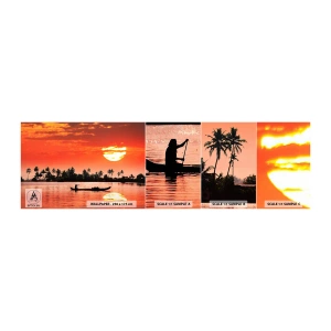 Vzorka Fototapeta Standard Eco - Pokoj trópov pri západe - Krajina, India, Západ slnka - 100x30 cm