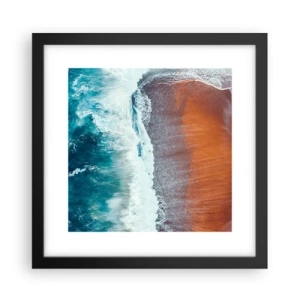 Plagát v čiernom ráme - Dotyk oceánu - 30x30 cm